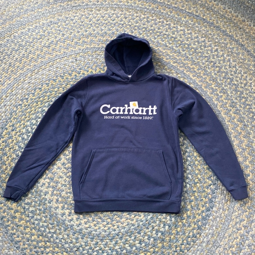 Boys Carhartt navy hoodie XL 14/16